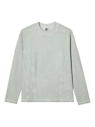 Izzue panelled long-sleeve T-shirt - Blue