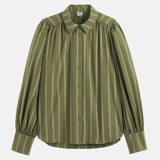 La Redoute Collections Losvallend gestreept hemd met pofmouwen van katoen
