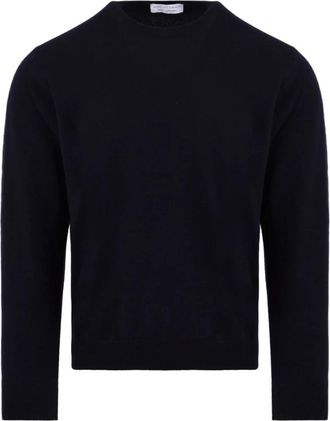 FILIPPO DE LAURENTIIS Cashmere Trui met Ronde Hals - Heren - Cashmere truien - Blauw - XL - Truien & Vesten