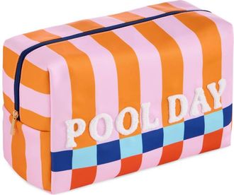 Shiraleah Womens Pool Day Getaway Pouch Bag In Pink And Orange