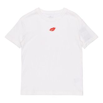 Nike (WMNS) Nike Casual Sports Round Neck Flaming Lips Short Sleeve White T-Shirt DB9819-100