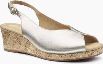 Hotter Womens Atlantic Womens Wedge Sandals - Gold - Size: 7.5