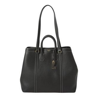Lancel Gestructureerde leren kettingschoudertas - Dames - Shoppers - Zwart - ONE Size - Leer - Tassen