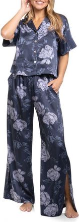 Midnight Bakery Amelia Floral Pajamas in Amelia Blue at Nordstrom, Size X-Large