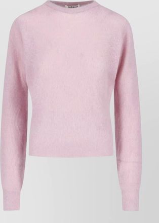 Auralee crew neck long sleeve ribbed soft top