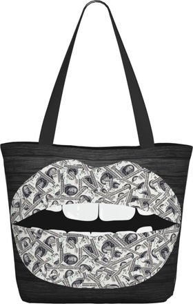 AOOEDM Lips And Dollar Ladies Shopping Bag 13x11x7in.The Perfect ValentineS Day Gift.It Is The Best ValentineS Day Gift For Mom, Daughter, Wife,Etc