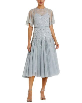 Mac Duggal Flounce Midi Dress