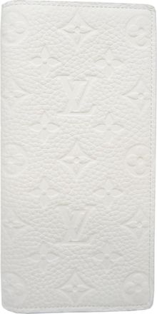 Louis Vuitton White Leather Long Wallet (Bi-Fold) (Pre-Owned)