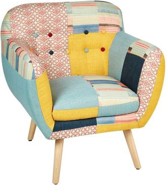 Beliani Armchair MELBY Fabric Multicolour
