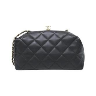 Chanel Pre-owned Lamslederen Schoudertas - Dames - Pre-owned - Zwart - Maat: ONE Size Leer