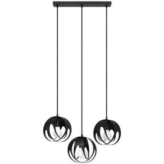 GreenIce Greenice - Sollux Lighting Tulos L&aacute;mpara De Techo Colgante Bar, Negro, 3x E27
