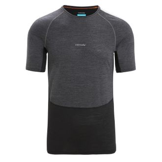 Icebreaker Mens 125 ZoneKnit Crewe Base Layer Shirt Gray XL