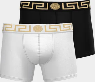 Versace Men & apos;s 2-Pack Medusa & Key Jersey Trunk Briefs