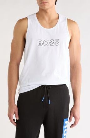 BOSS Logo Beach Tank Top in White at Nordstrom Rack, Size Xx-Large