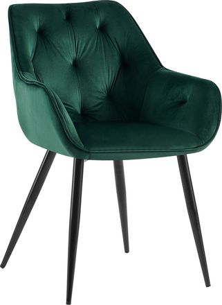Clp Silla Para Sal&oacute;n Cassis En Terciopelo Terciopelo Verde