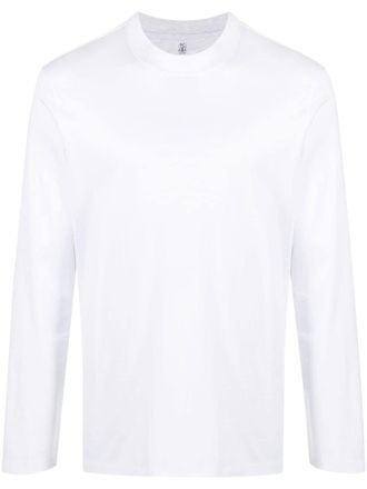 Brunello Cucinelli Long Sleeve T-Shirts − Sale: up to −77