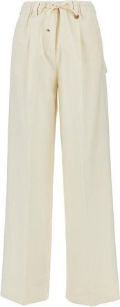Moncler Wool gabardine pants with drawstring Woman 40