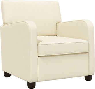 vidaXL Sill&oacute;n Crema Terciopelo Vidaxl
