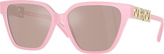 Versace Pink Mirror Silver Butterfly Ladies Sunglasses VE4471B 5473/5 56