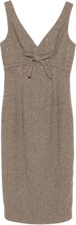 Ermanno Scervino Abito midi con fiocco - Marrone