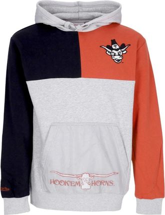Mitchell & Ness Texas Longhorns Fleece Hoodie Grijs/Oranje - Heren - Hoodies - Veelkleurig - M - Katoen - Hoodies & sweatvesten