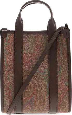 Etro Xs Paisley Brown Tote Shopping Bag