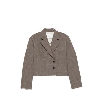 Tela Cropped Double-breasted Jacket