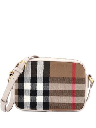 Burberry Camera Vintage Check Canvas Small crossbody bag - Neutrals