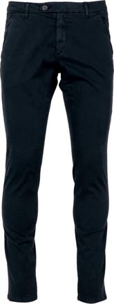 Roy Rogers Blauwe Katoenen Broek Slim Fit - Heren - Slim Fit Broeken - Blauw - W40 - Katoen - Broeken