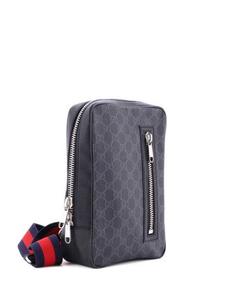 Gucci Soft Zip Sling Bag GG Coated Canvas Small crossbody bag - Nero