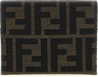 Fendi FF Zucca Jacquard Card Case - Black