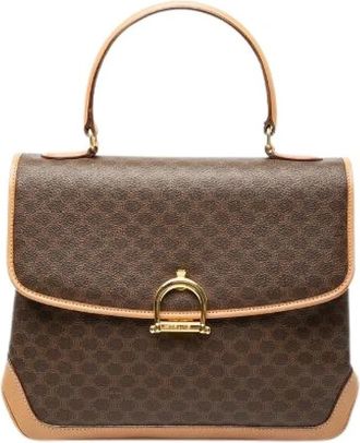 Celine Pre-owned Macadam Handbag - Dames - Vintage Handtas - Bruin - ONE Size - Leer - Vintage