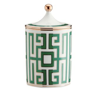 Ginori 1735 Labirinto Smeraldo Candle with Lid by Gio Ponti