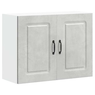 vidaXL Pensile Da Cucina Kalmar Grigio Cemento In Legno Multistrato - Vidaxl
