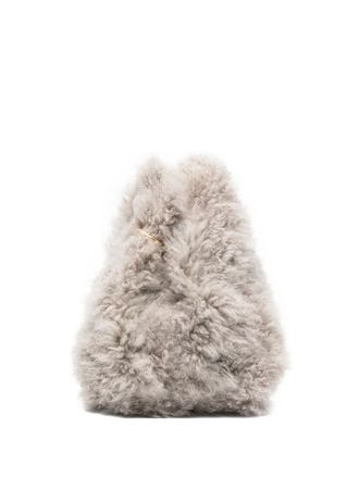 Simonetta Ravizza shearling shoulder bag - women - Sheep Skin/Shearling - One Size - Grey