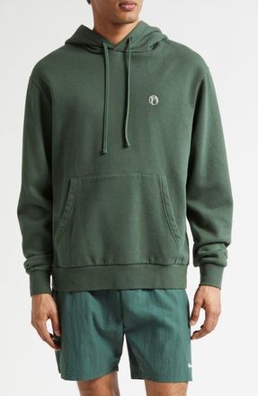 Palmes Hooded Fleece Logo Sweatshirt in Dark Green at Nordstrom, Size X-Large