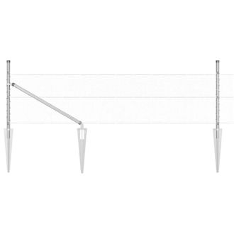 Berkfield Home Hexagon Fence 0.4x50 m Galvanised Steel in Silver