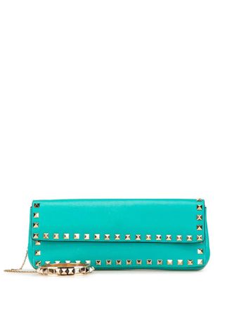 Valentino Garavani 2000-2017 Nappa Rockstud Bangle clutch bag - women - Nappa Leather - One Size - Blue
