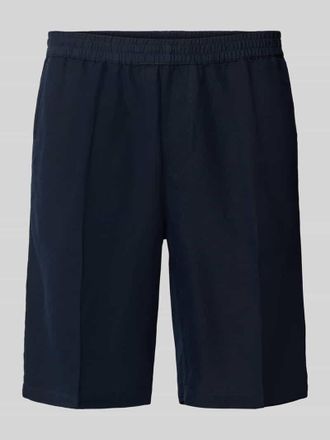 Filippa K Straight Fit Shorts aus Leinen-Mix in Marine, Gr&ouml;&szlig;e 46