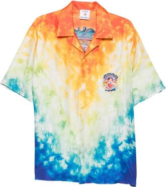 Casablanca Tie-dye Graphic-print Shirt