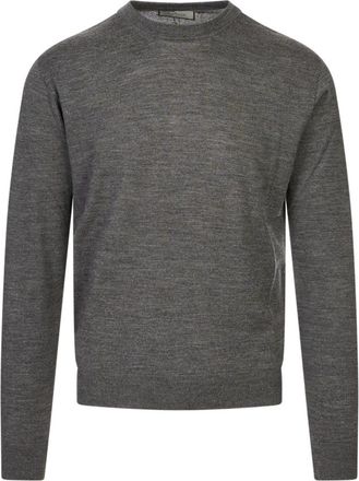 Canali Nuvola Ronde Hals - Heren - Ronde hals truien - Grijs - 2XL - Wol - Truien & Vesten