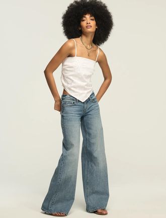 Lucky Brand Womens Super Low Rise Ultra Wide
