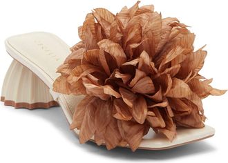 Cecelia New York Dahlia Slide Sandal in Taupe/Bone at Nordstrom, Size 6.5