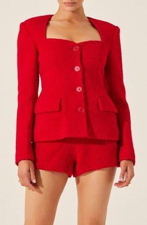 ASTR the Label Rivka Knit Blazer in Red at Nordstrom Rack, Size Medium