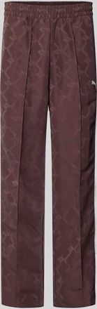 Puma Straight Fit Sweatpants mit Logo-Stitching in Schoko, Gr&ouml;&szlig;e XXL