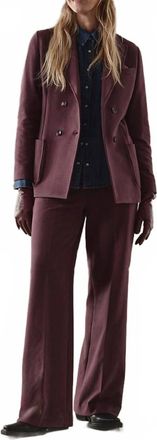 Circolo 1901 Womens Double Breasted Fleece Jacket In Chicory