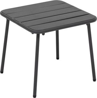 Hesperide Hesperide - Mesa de centro cuadrada de jardín Phuket de acero tratado con epoxi y grafito - Hespéride