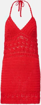 Anna Kosturova Filigree crochet cotton minidress