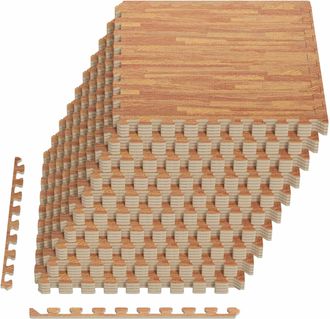 vidaXL Alfombrillas De Piso 40 Uds. Madera 14,4 M&sup2; Espuma Eva Vidaxl
