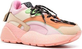 Stella McCartney Womens Orange Polyethylene Chunky Sneakers